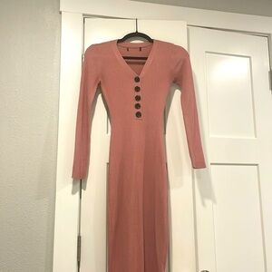 Women’s sweater maxi dress.